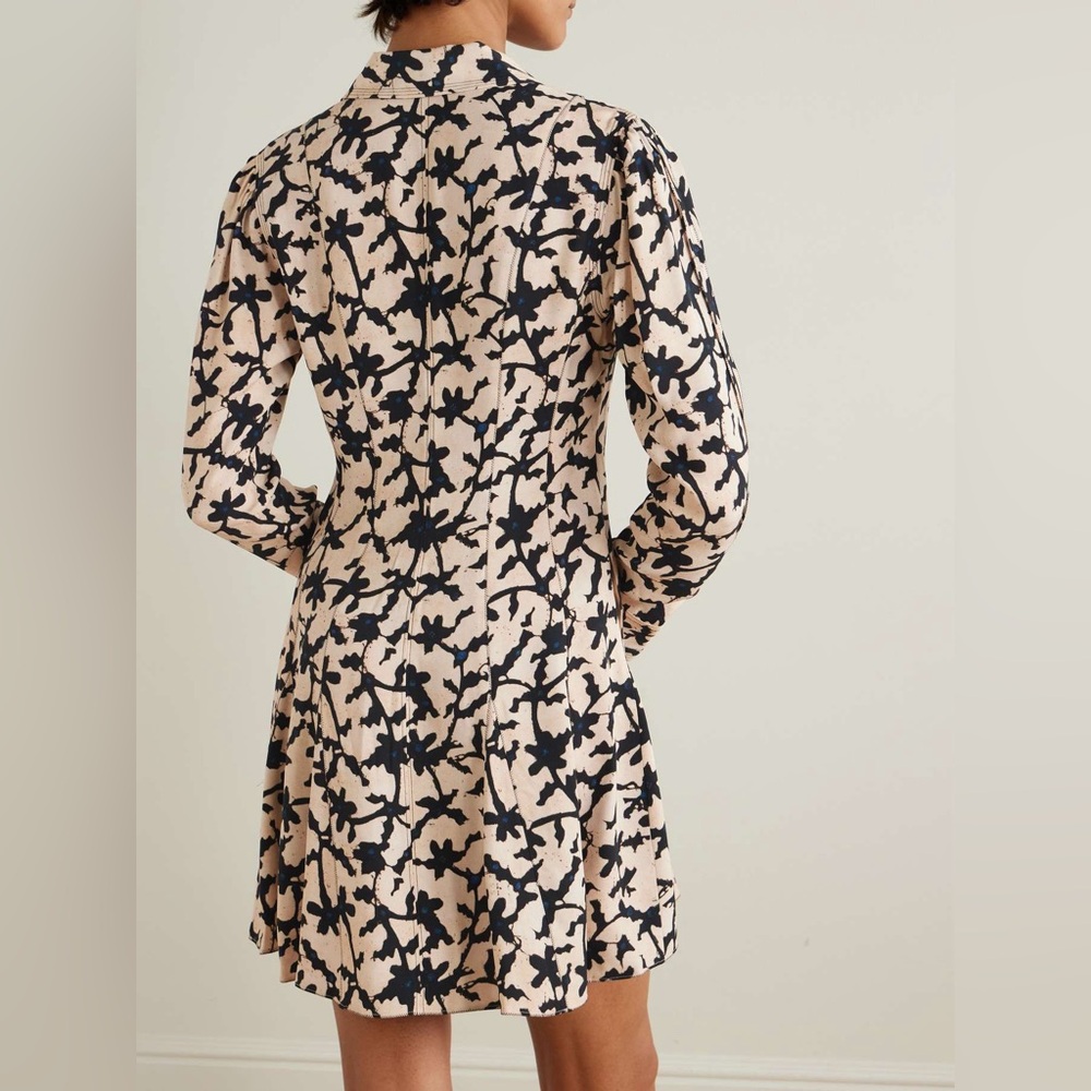 Ulla Johnson Roanne Printed Crepe Mini‎ Dress Moonstone Multi  2 - Picture 2 of 13